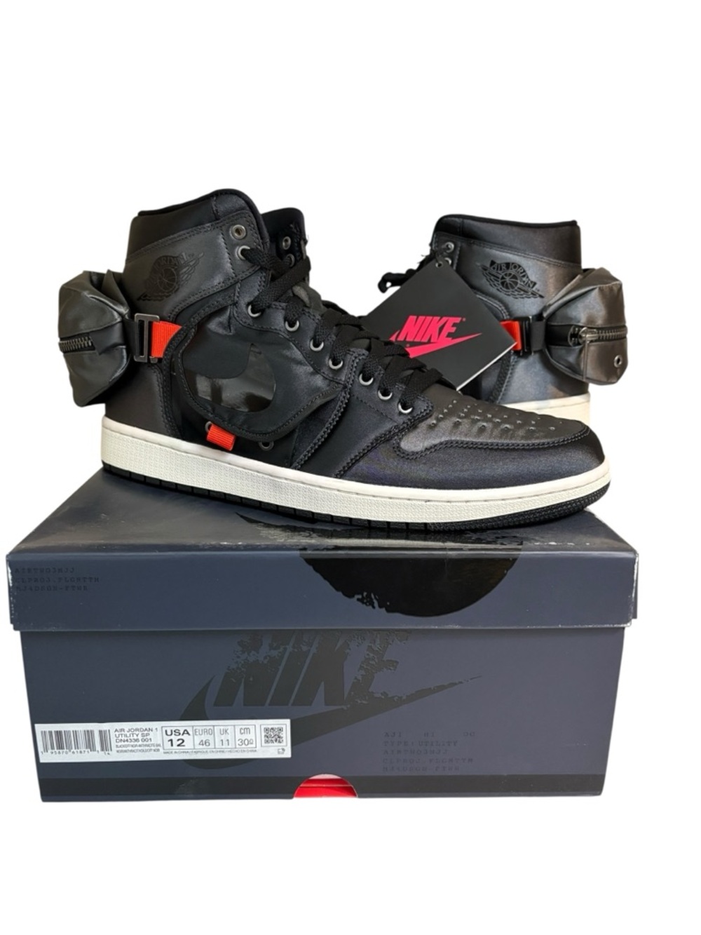 Nike Mens Air Jordan 1 Utility SP Shoes Black Size 12 New In Box DN4336-01